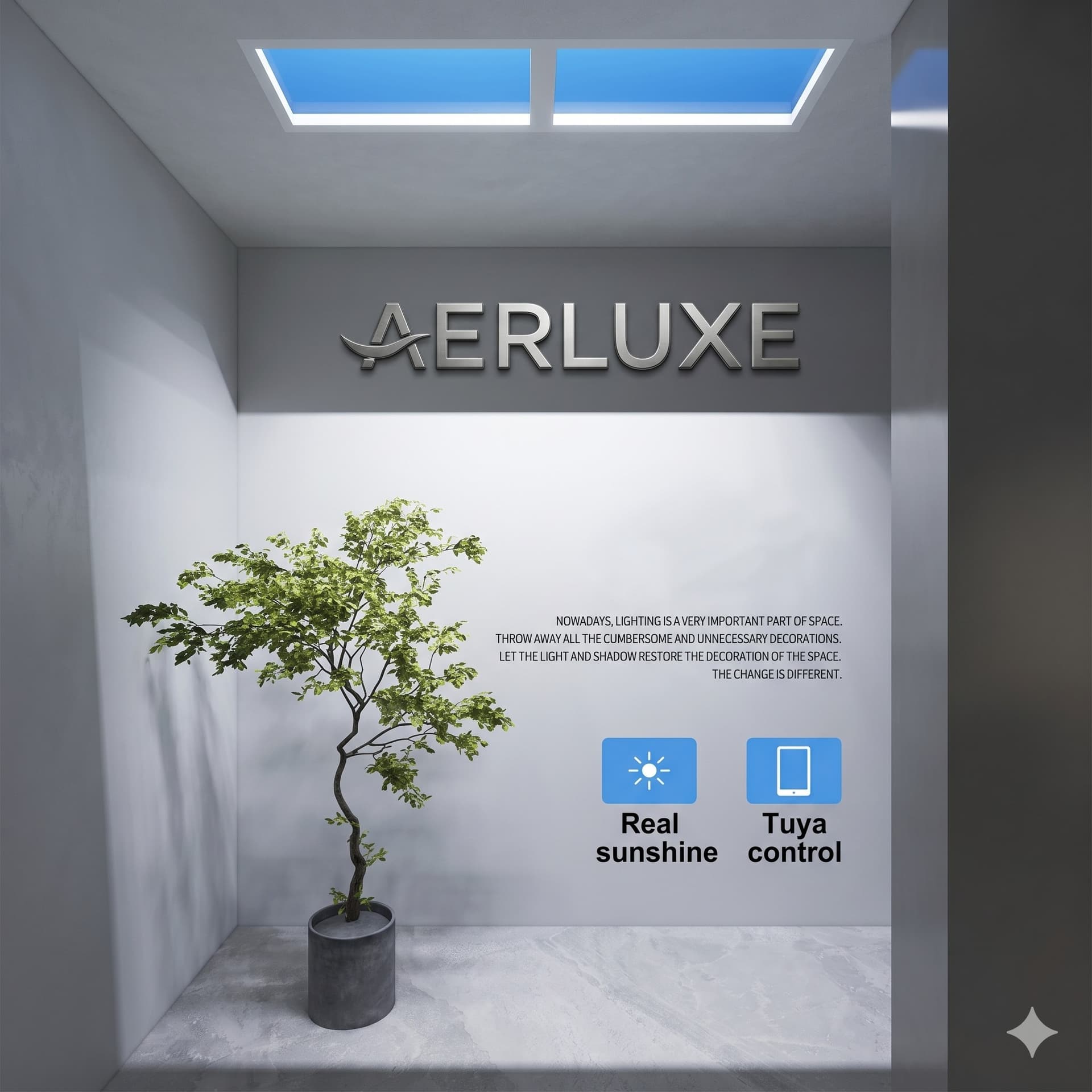 Đèn Skylight Thông Minh - Blue Sky LED Skylight Panel